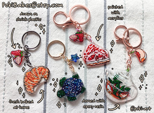 Epoxy resin keychains